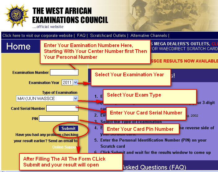 Steps TO CHECK WAEC RESULT ONLINE YOURSELF