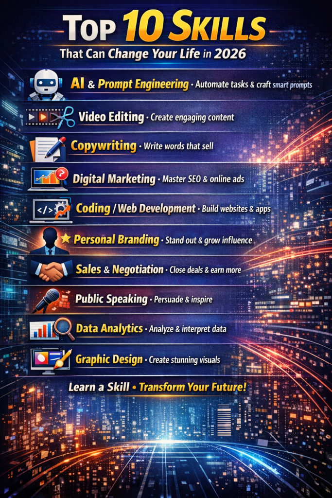 Top 10 Skills That Can Change Your Life in 2026 (High-Income & Future ...